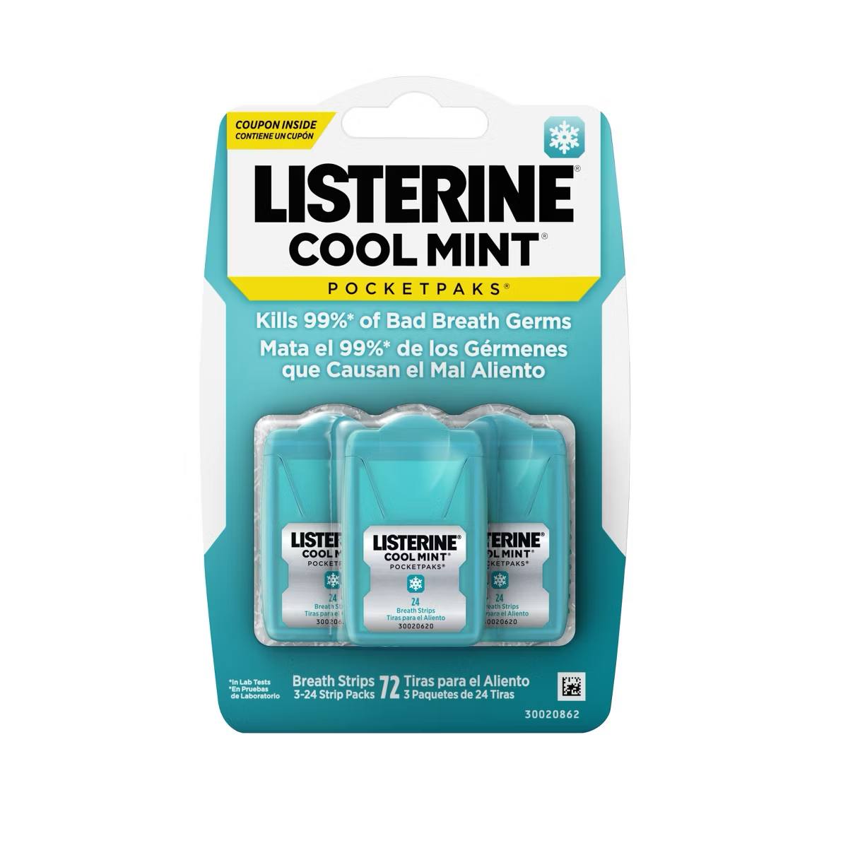 Target - Listerine Cool Mint PocketPaks Portable Fresh Breath Strips - Cool Mint - 24-Strip Pack - 3 Pack