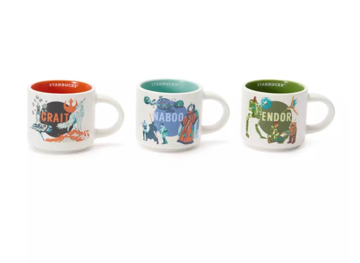 Disney - Crait, Naboo and Endor Starbucks® Mug Ornament Set – Discovery Series – Star Wars