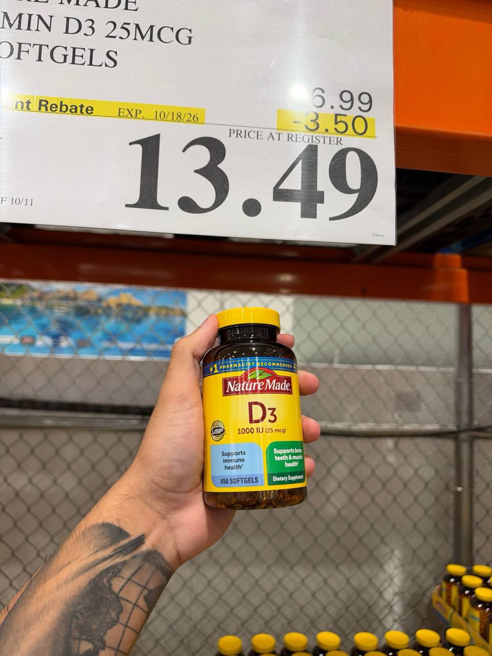 Costco- Nature’s Made Vitamin D3 Softgels