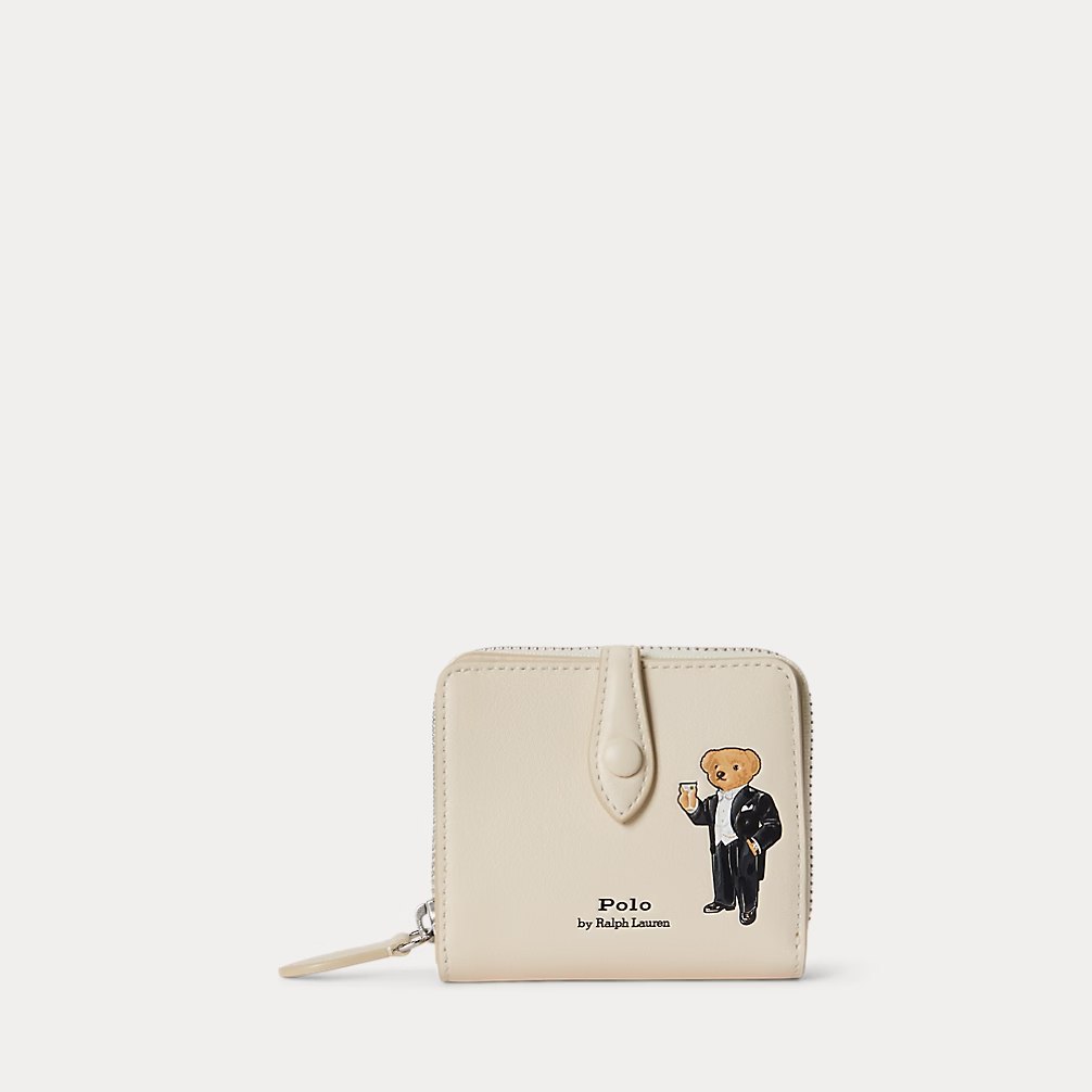 PRL - Polo Bear Leather Compact Wallet
