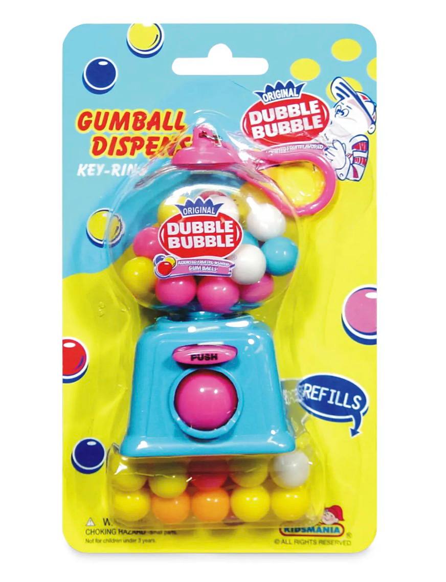 Five Bellow - Mini Dubble Bubble® Gumballs W/ Dispenser Keychain 1.13oz