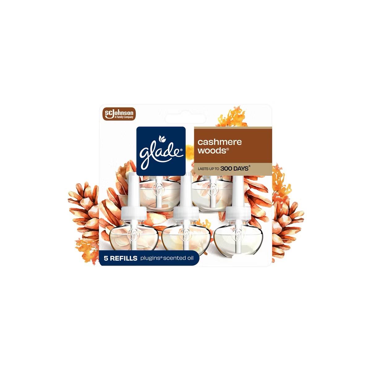 Target - Glade PlugIns Scented Oil Air Freshener Plug In Refills - Cashmere Woods - 3.35 fl oz/5pk