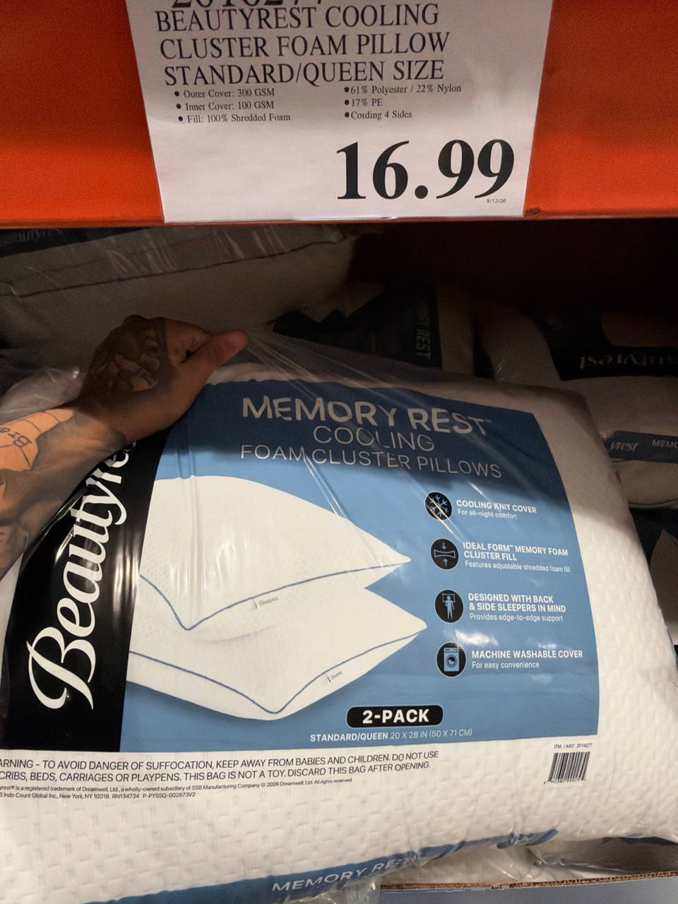 Costco- Memory Rest Pillow