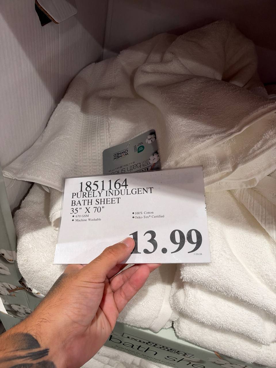 Costco- Purely Indulgent Bath Sheet