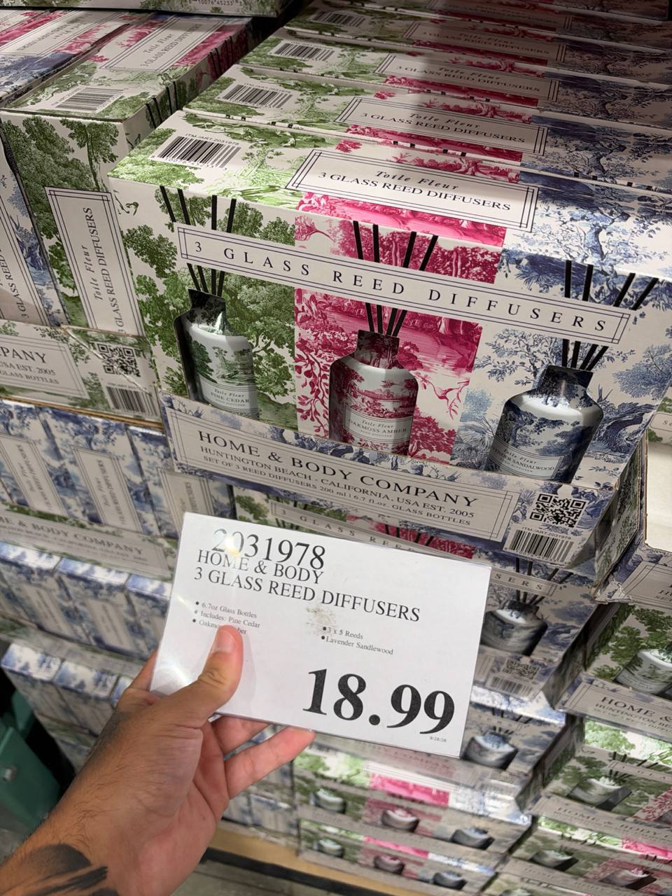Costco- Home & Body 3 Glass Reed Diffusers