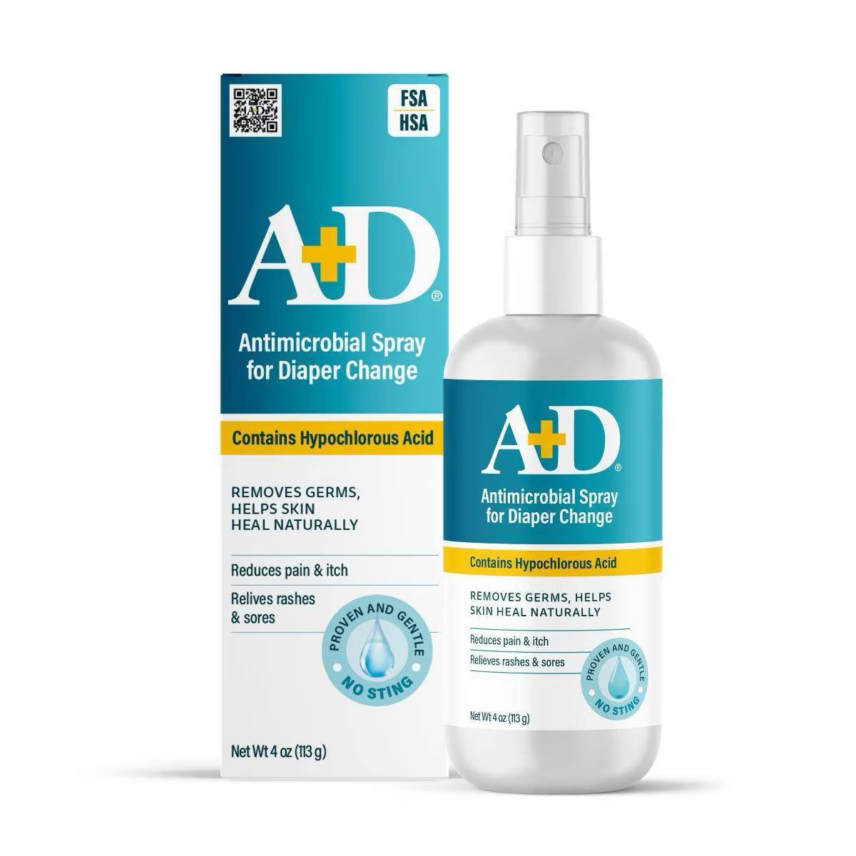 Target- A+D Antimicrobial Hydrogel Diaper Rash Spray - 4oz