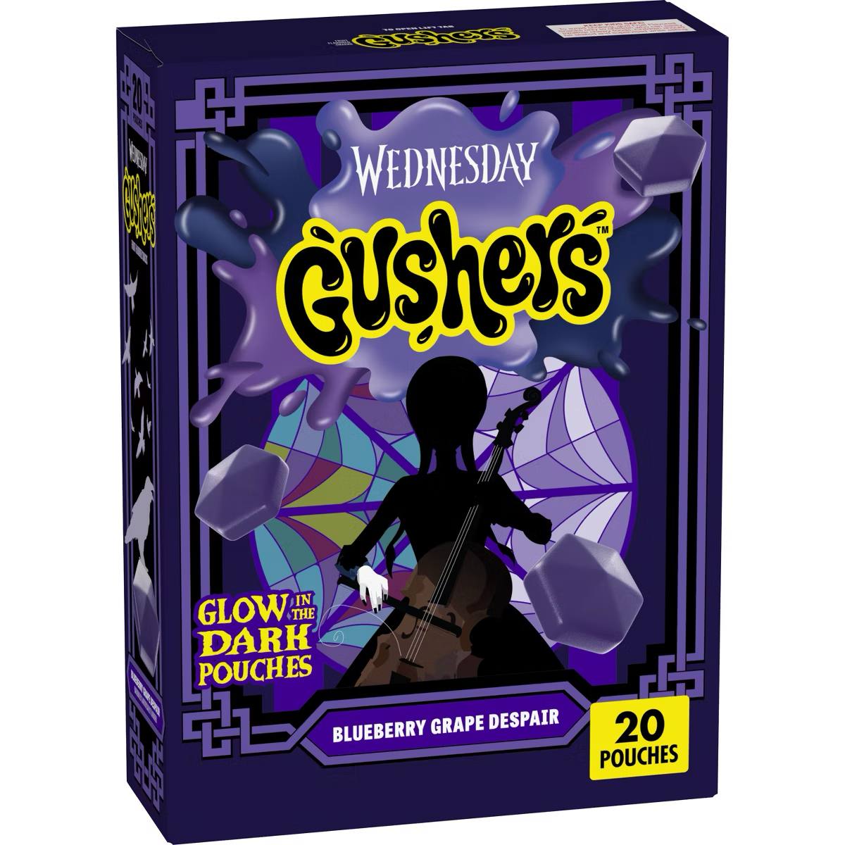 Target - Fruit Gushers Halloween Wednesday Blueberry Grape Despair Fruit Flavored Snacks - 16oz/20ct