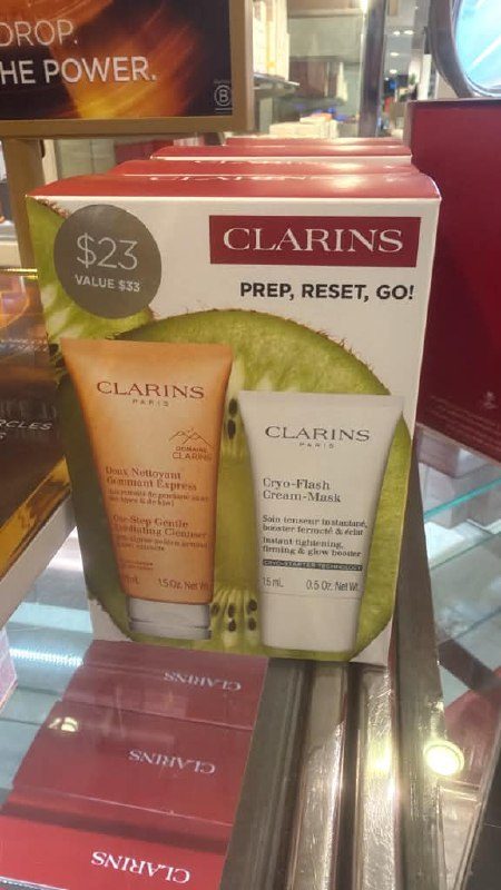 Macy's - Clarins 2-Piece Prep, Reset, Go Travel Size Gift Set