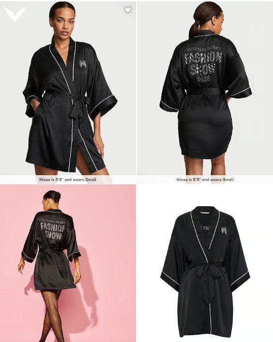 VS - Signature Satin Short Piped Robe