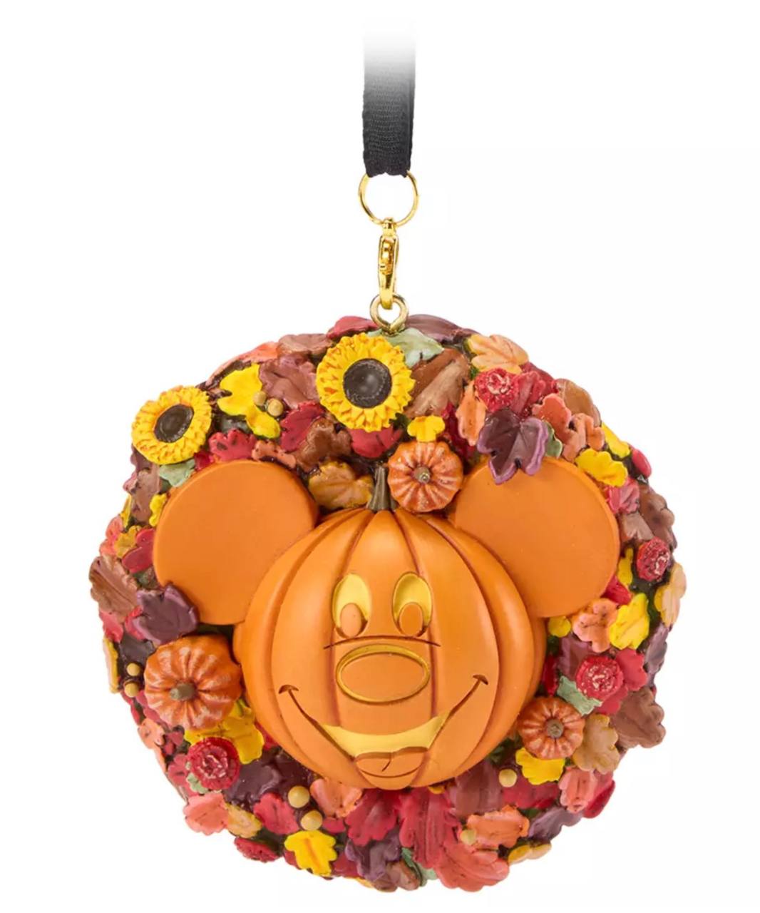 Disney - Mickey Mouse Jack-o'-Lantern Wreath Halloween Ornament