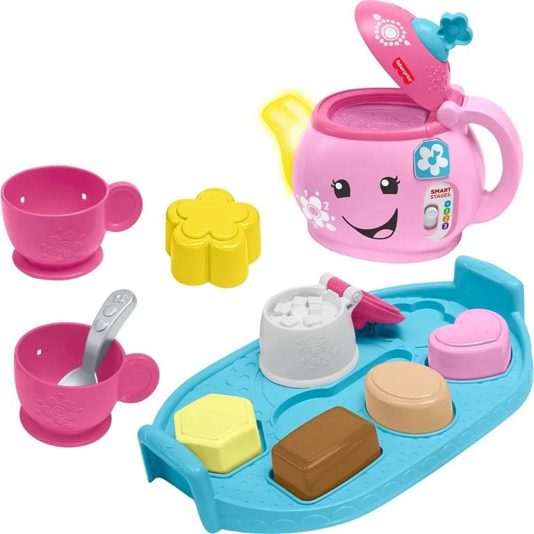 Walmart- Fisher-Price Laugh & Learn Sweet Manners Tea Set Interactive Toddler Pretend Play, 11 Pieces