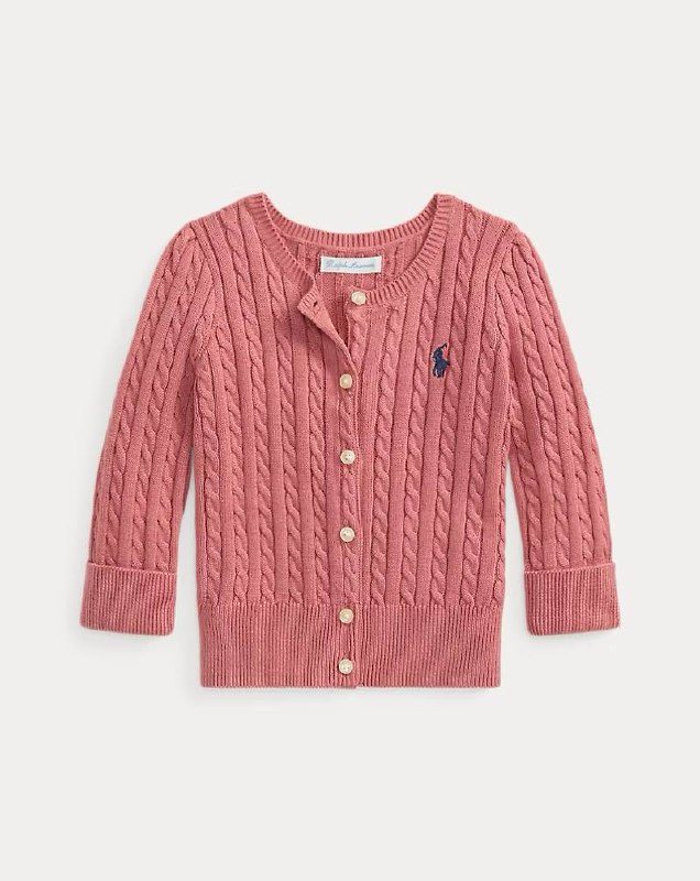 PRL Girl- Mini-Cable Cotton Cardigan