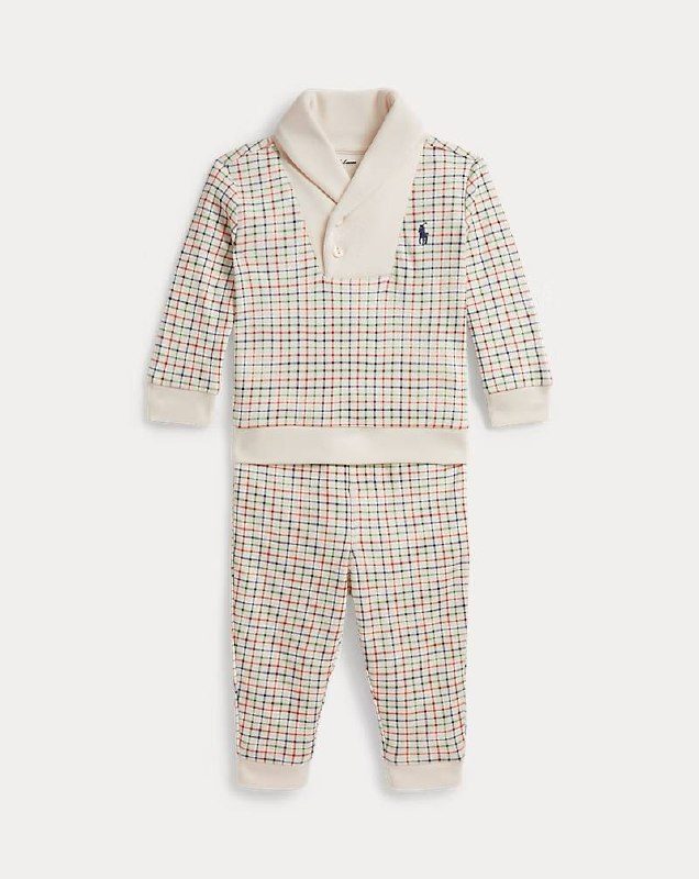 PRL Boy- Tattersall Cotton Pullover & Pant
