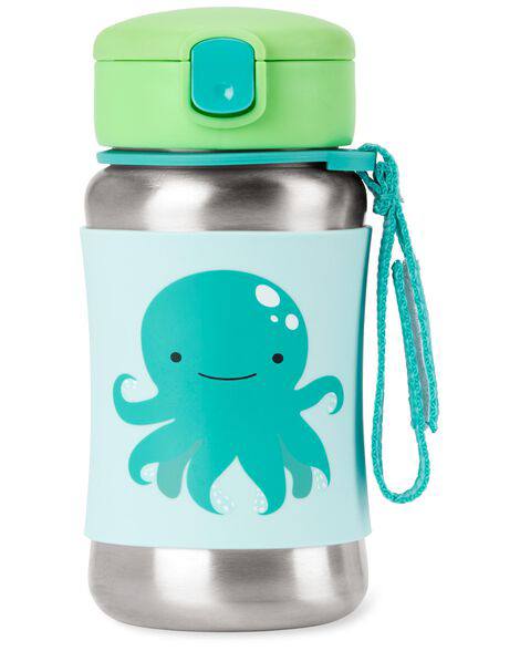 Carter’s Onli - Skip Hop Zoo Stainless Steel Little Kid Straw Bottle - Octopus