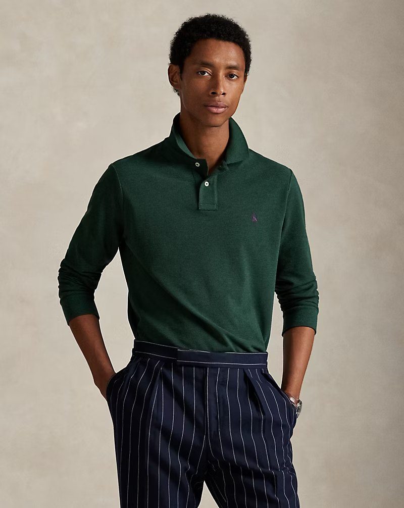 PRL Masc - Mesh Long-Sleeve Polo Shirt – All Fits