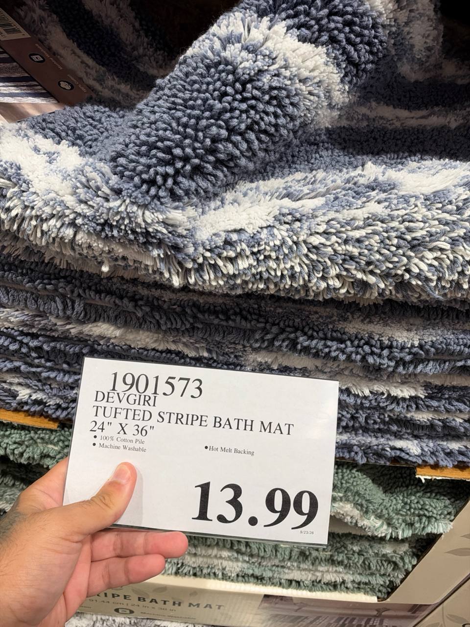Costco- Devgiri Tufted Stripe Bath Mat