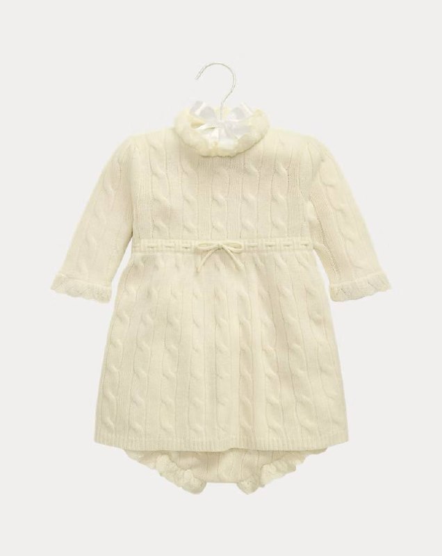 PRL Girl- Cable-Knit Cashmere Dress & Bloomer