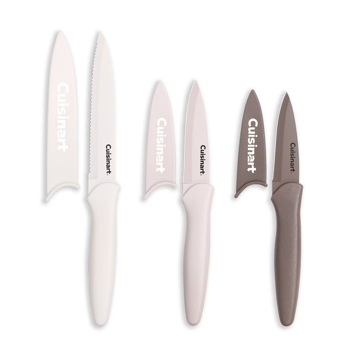 Target - Cuisinart Advantage 6pc Nonstick Utility and Paring Knife Set with Blade Guards Cafe Au Lait
