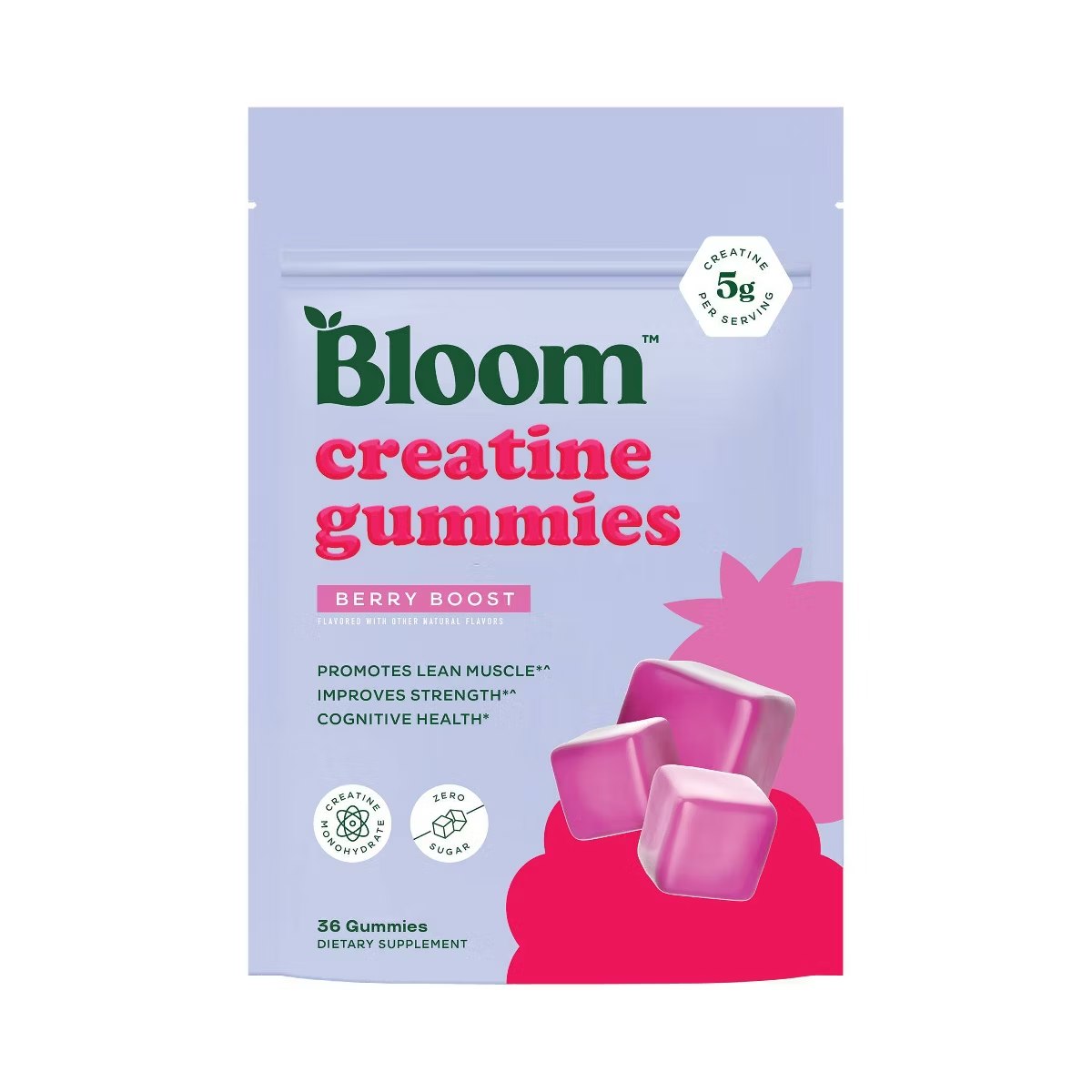 Target - BLOOM NUTRITION Creatine Monohydrate Gummies - Berry Boost - 36ct/12 Servings