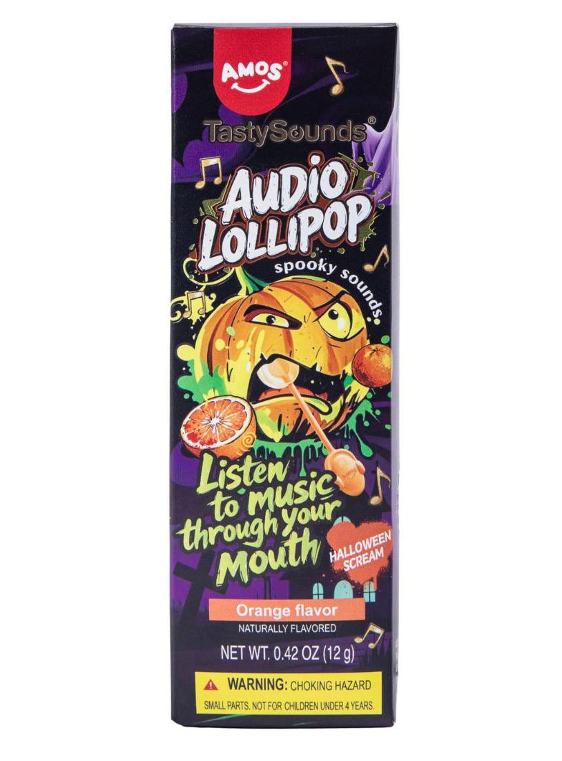 Five Bellow - Amos® Tasty Sounds Halloween Scream Audio Lollipop 0.4oz