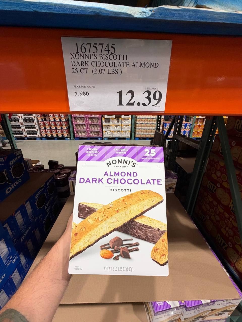 Costco - Nonni's almond Dark Chocolate