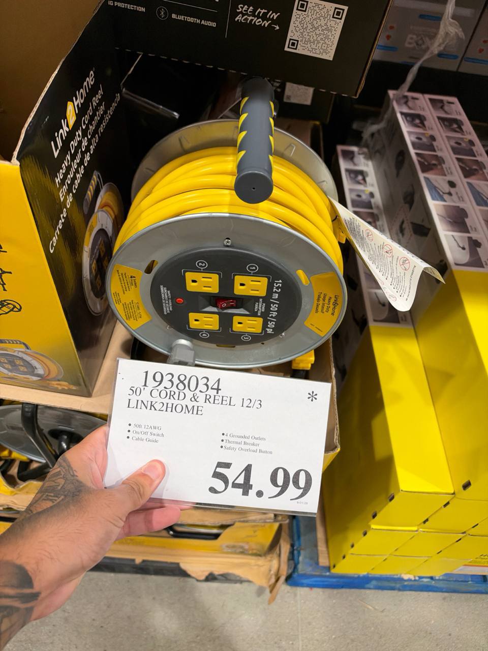 Costco- 50’ Cord & Reel 12/3 Link2Home