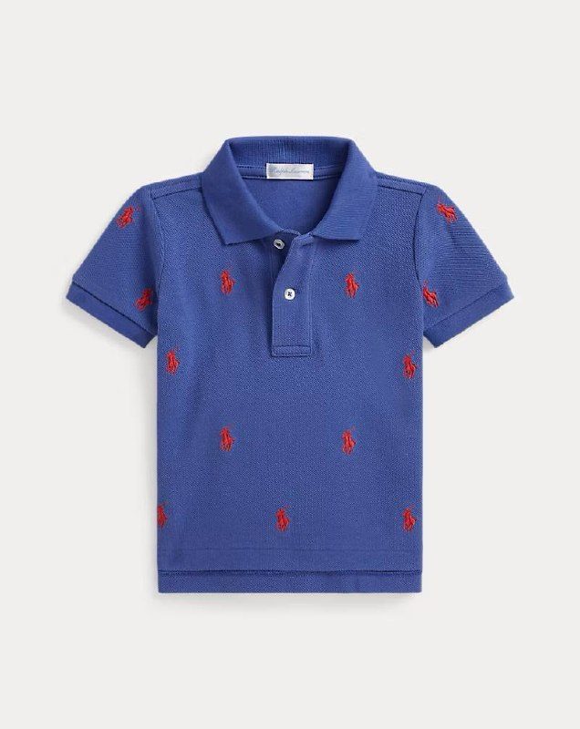 PRL Boy-Polo Pony Cotton Mesh Polo Shirt