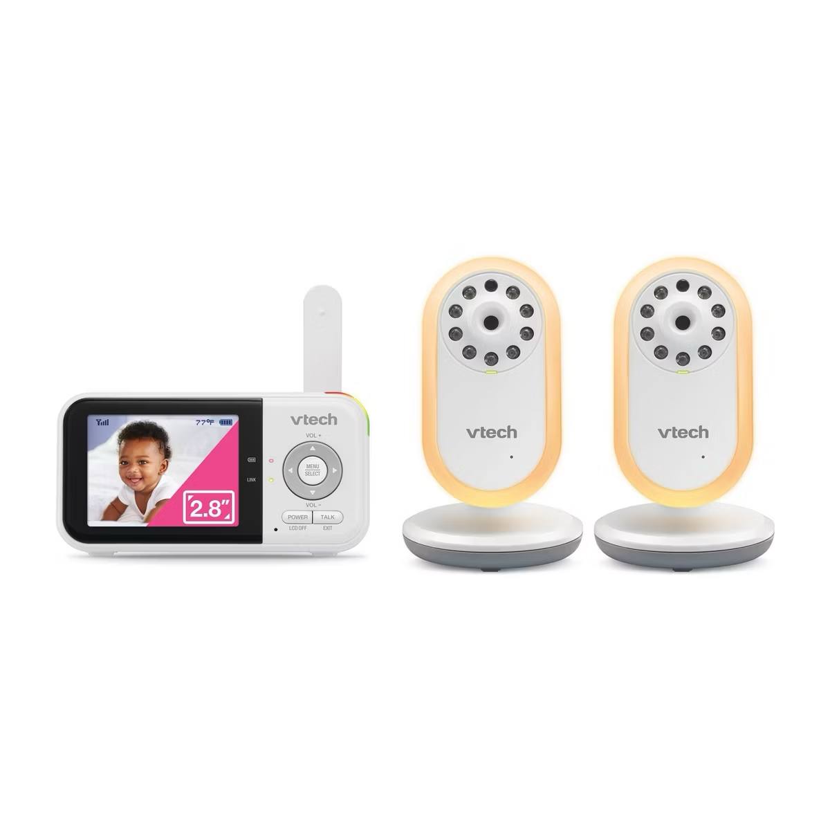 Target- V-Tech 2 Camera 2.8" Fixed Position Video Baby Monitor: Night Vision, 2-Way Talk, Digital Zoom, Wireless 2.4 GHz