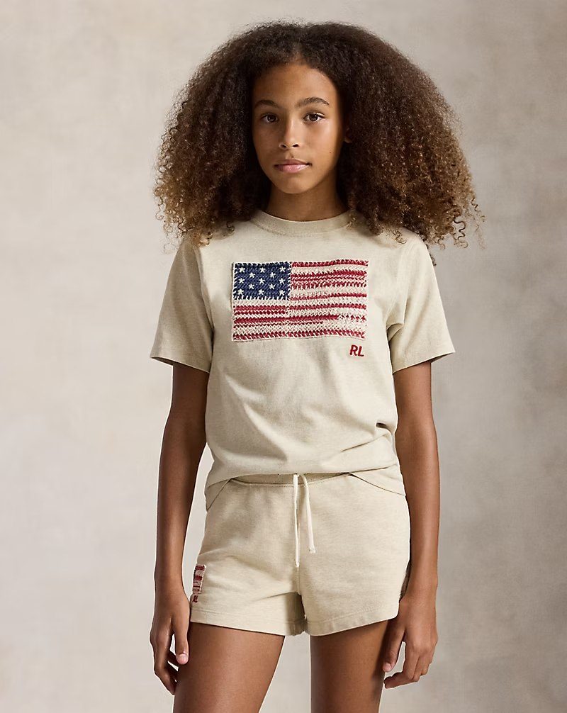 PRL Girl- Flag Cotton Jersey Tee