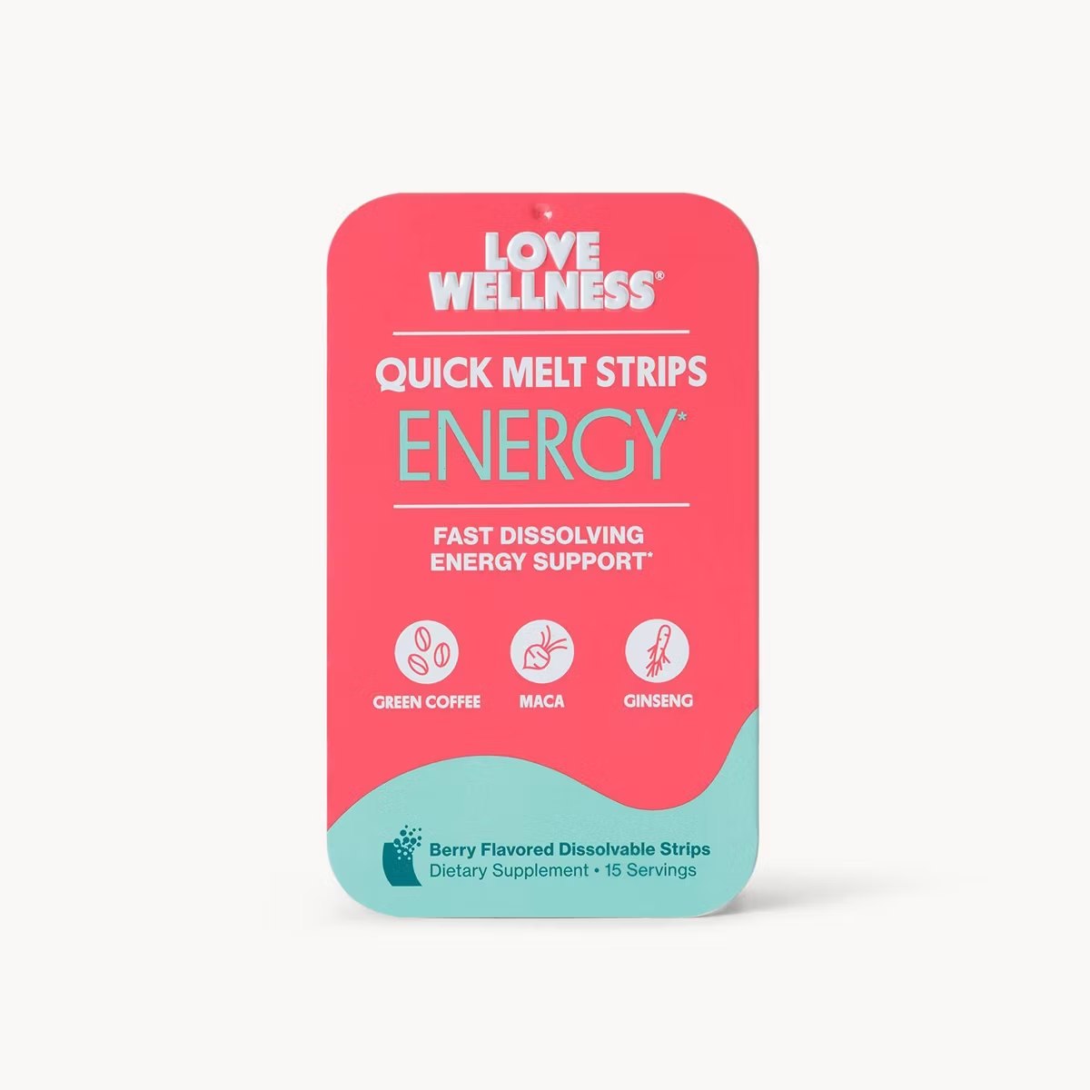Target - Love Wellness Energy Quick Melt Strips - Energy Support - Berry - 15ct