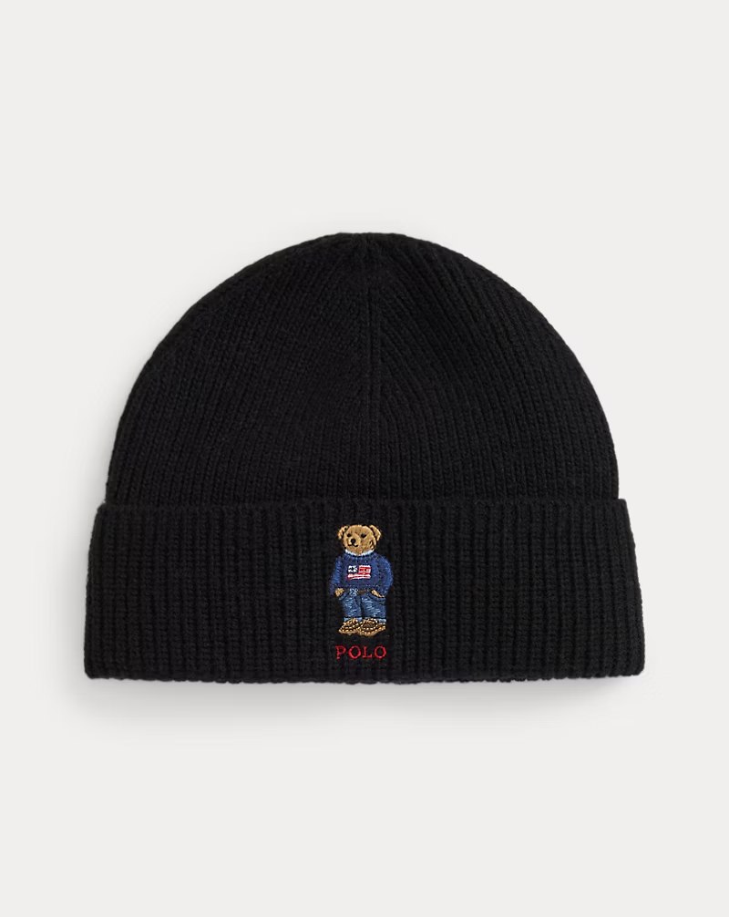 PRL Masc - Polo Bear Rib-Knit Beanie