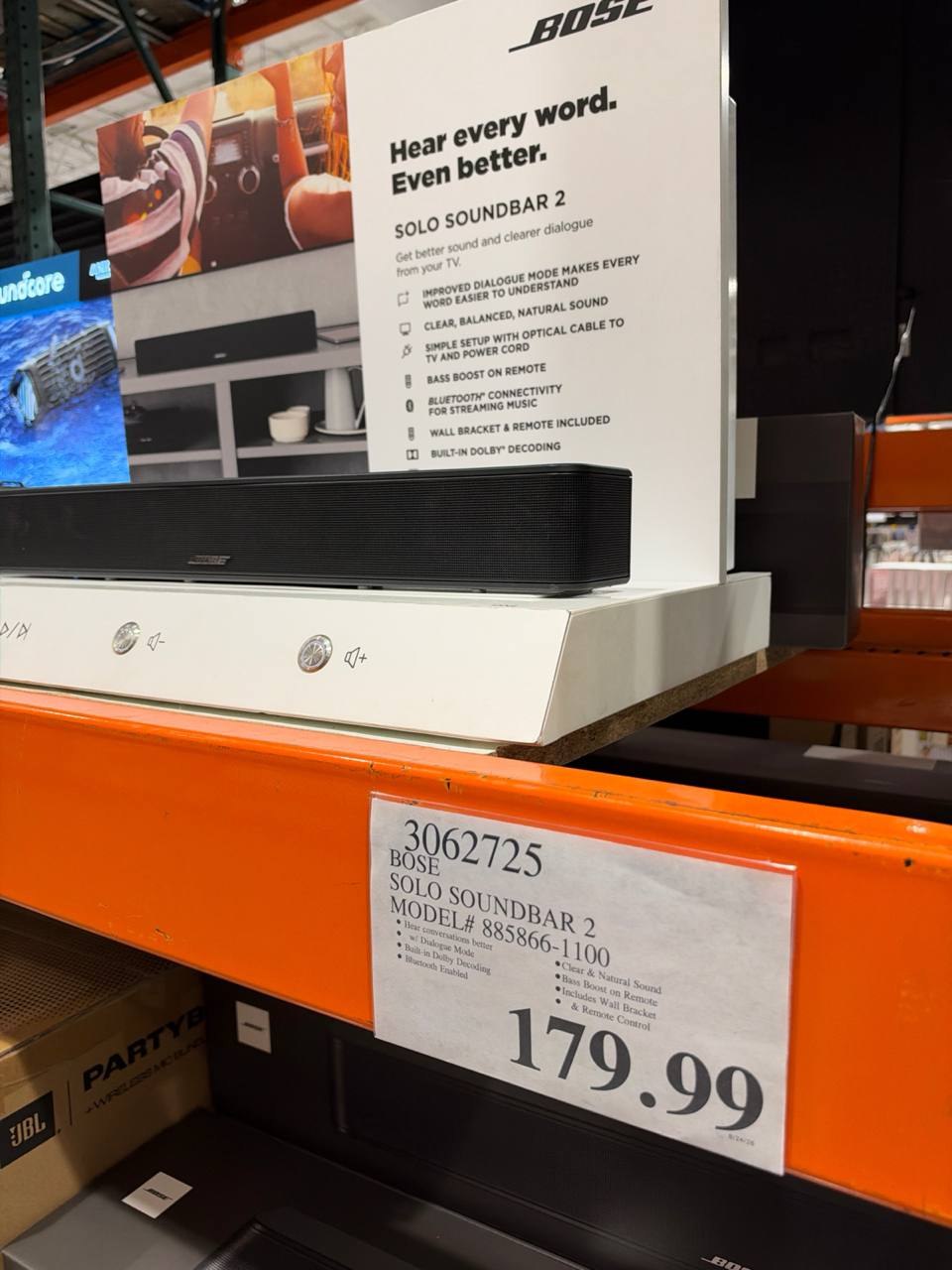 Costco - Bose Solo Soundbar 2