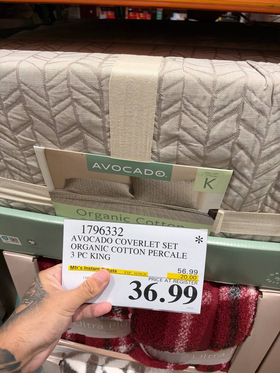 Costco- Avocado Cotton Percale 3PC- King