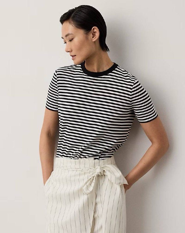 PRL Fem- Hallie Striped Cotton Jersey Tee