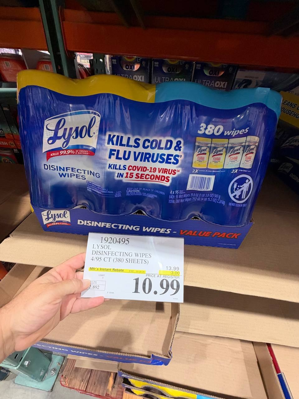 Costco - Lysol Disinfecting Wipes