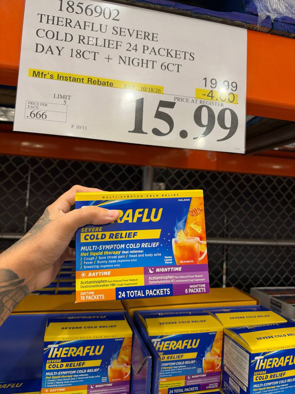 Costco- Theraflu Severe Cold Relief