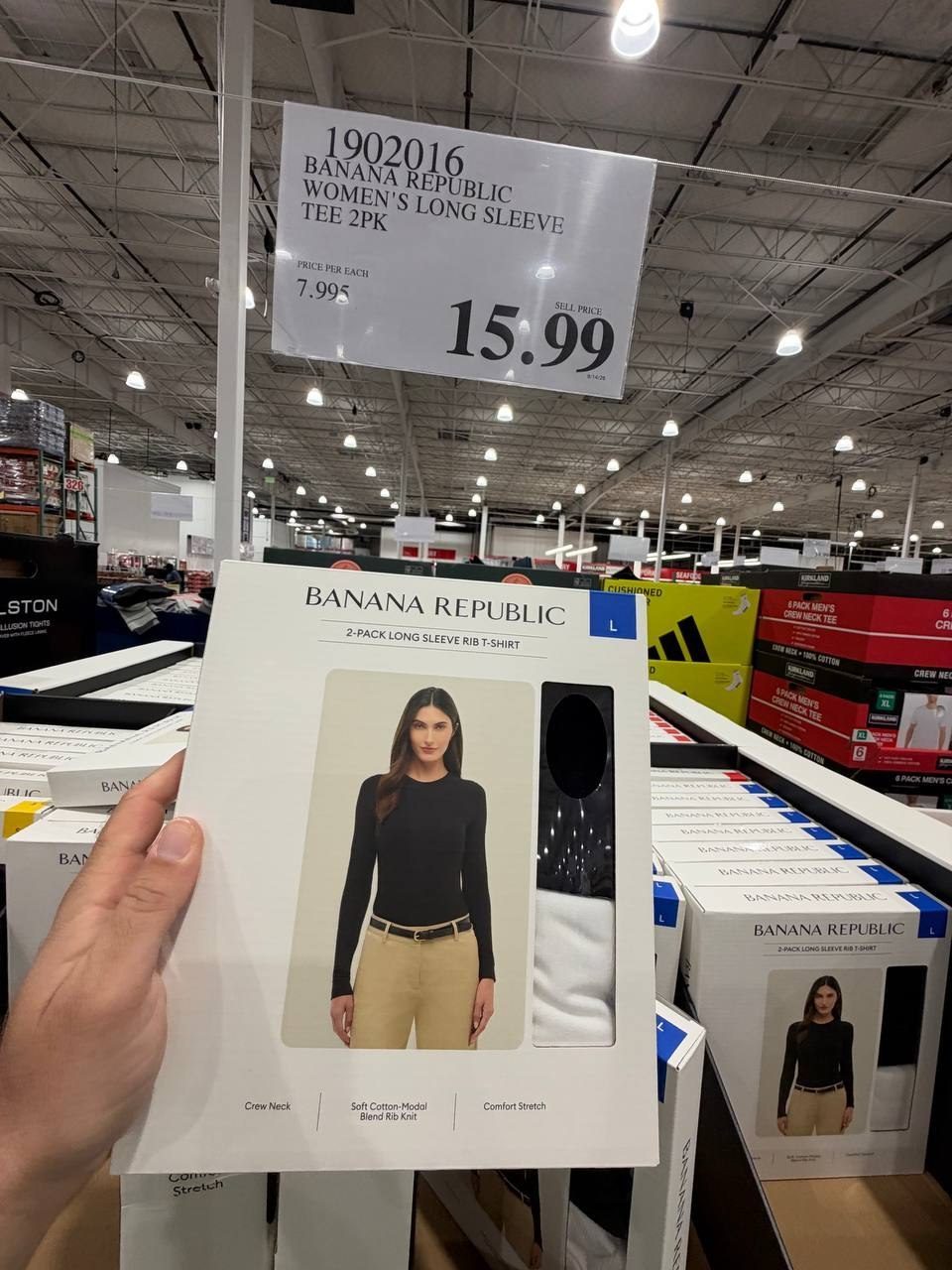 Costco Fem - Banana Republic Long sleeve tee 2pk