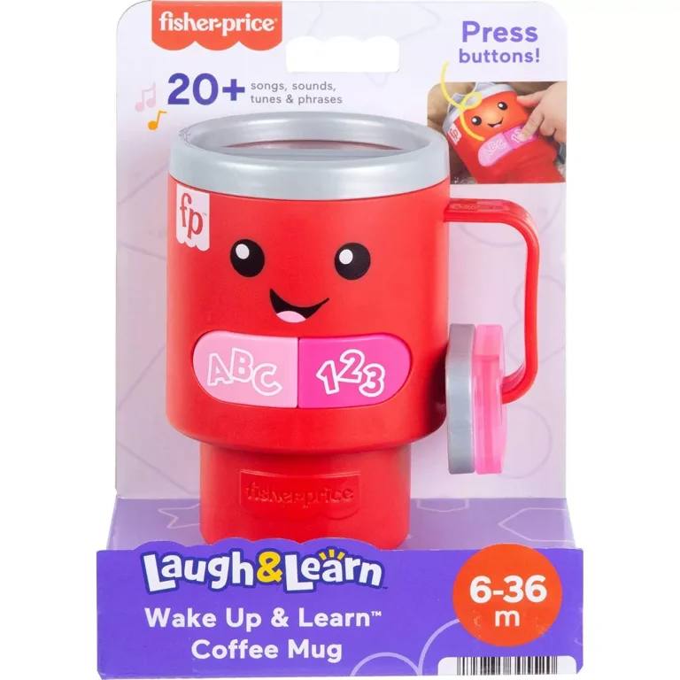 Walmart- Fisher Price Laugh & Learn Wake Up & Learn Coffee Mug with Lights & Music, Red