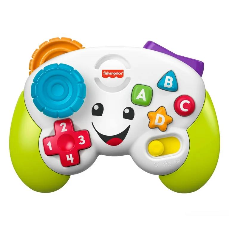 Walmart-  Fisher-Price Laugh & Learn Baby & Toddler Toy Game & Learn Controller Green Pretend Video Game with Music & Lights for Ages 6+ Months