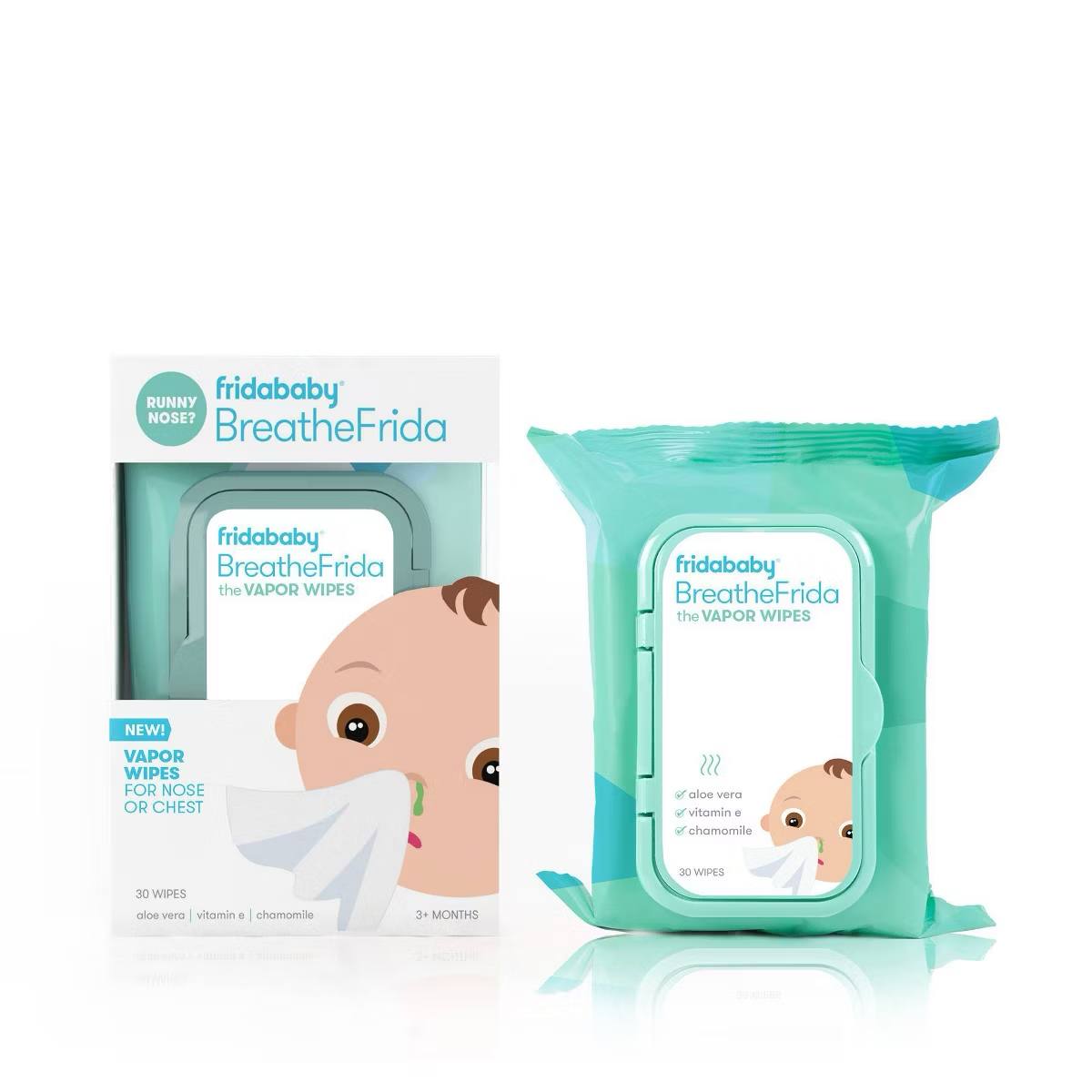 Target- Frida Baby BreatheFrida Vapor Wipes - 30ct: Paraben-Free, Pull-Out Dispenser, Menthol Scent
