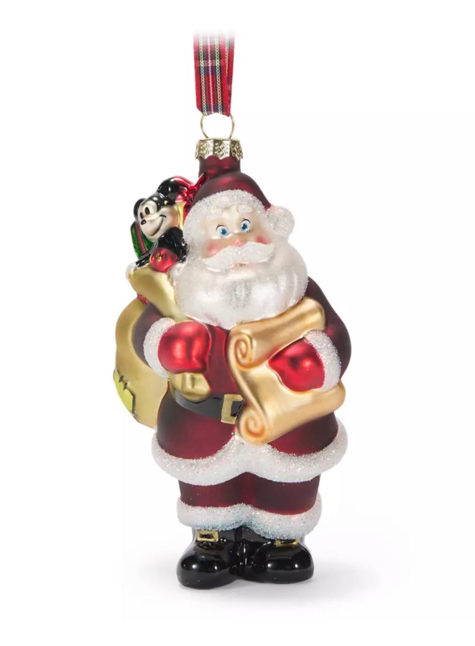Disney - Santa Claus Glass Ornament