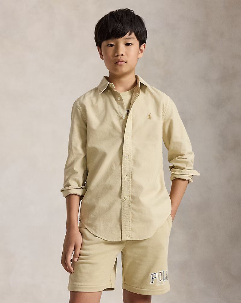 PRL Boy - Garment-Dyed Cotton Oxford Shirt