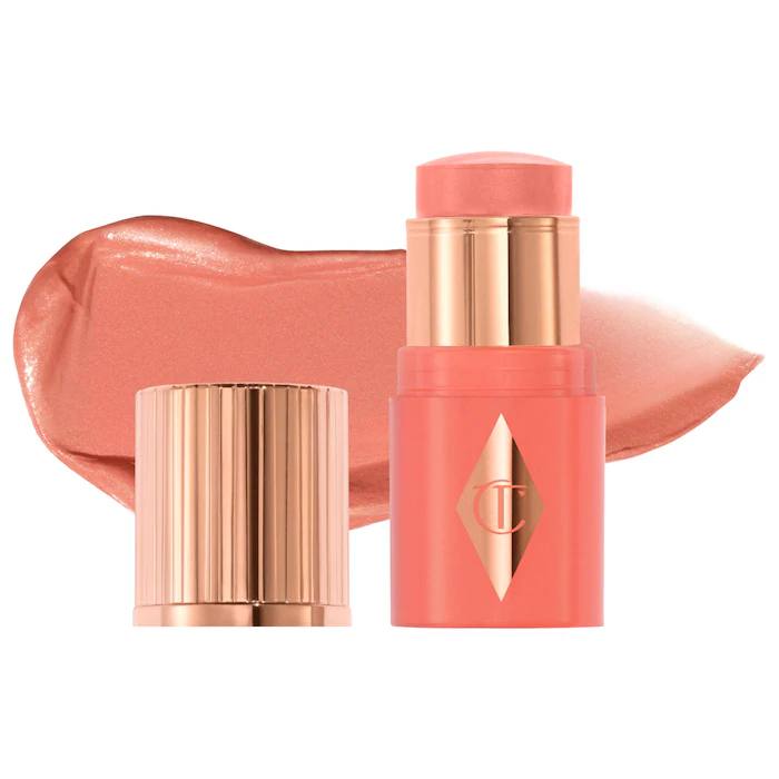 Sephora - Charlotte Tilbury Mini Unreal Lip + Cheek Glow Blush Stick with Hyaluronic Acid- Color Peachy Glow