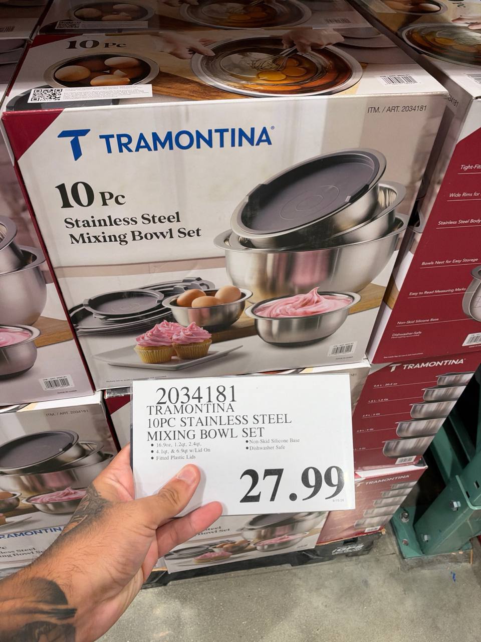 Costco- Tramontina Stainless Steel Mixing Bowl Set