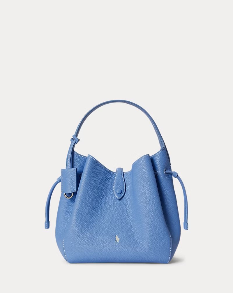 PRL Fem - Polo Play Leather Drawstring Bag