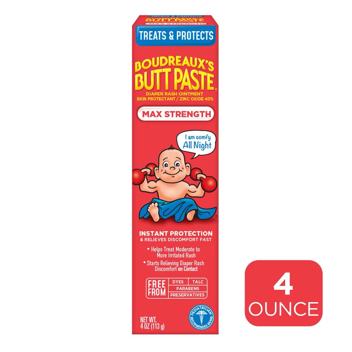 Target- Boudreaux's Butt Paste Baby Diaper Rash Cream Maximum Strength - 4oz