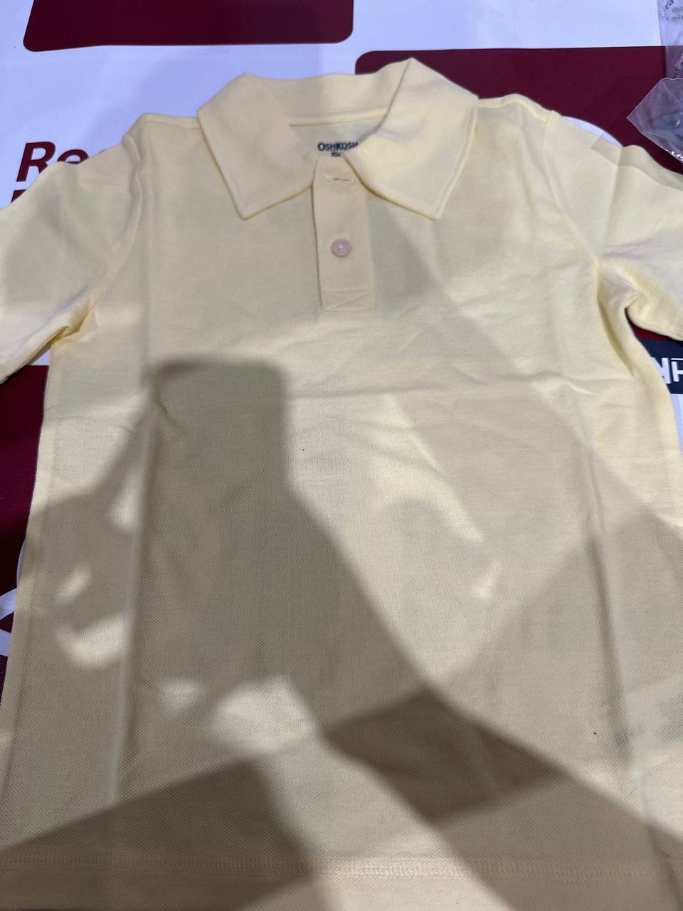 Carter’s camiseta amarela manga curta gola polo (D3)