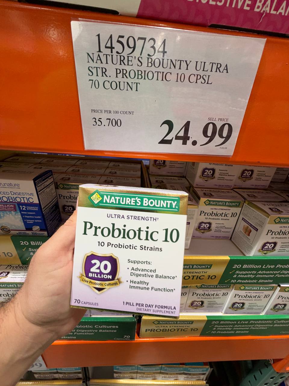 Costco - Natures Bounty Probiotic 10