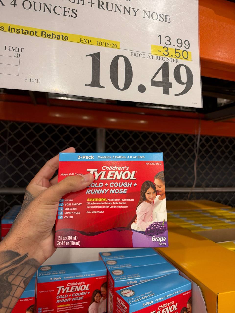 Costco- Tylenol Cold + Cough + Runny Nose