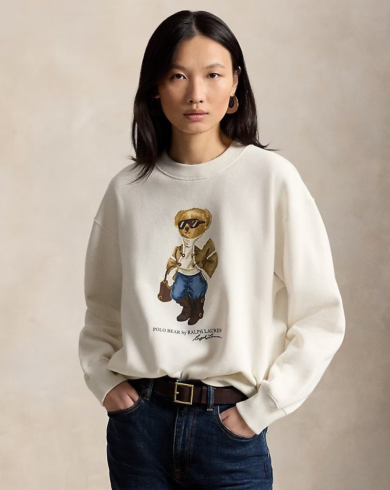 PRL Fem- Winter Polo Bear Fleece Crewneck
